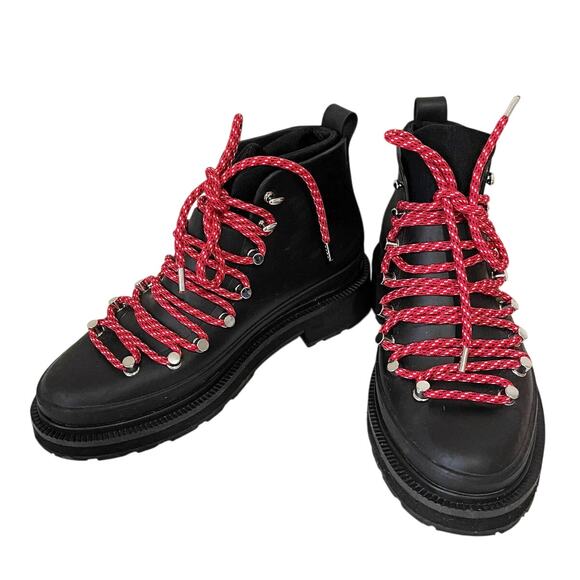 RAG & BONE Compass Rubber Hiking Rain Booties in Black Size 6 - Picture 5 of 16